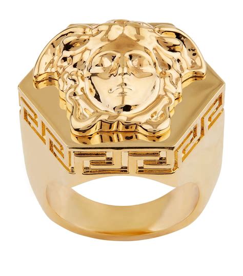 versace gold mens ring|versace men's jewellery.